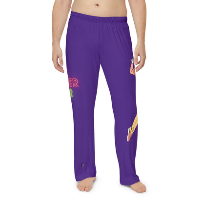 Men's Pajama Pants: Golf Purple