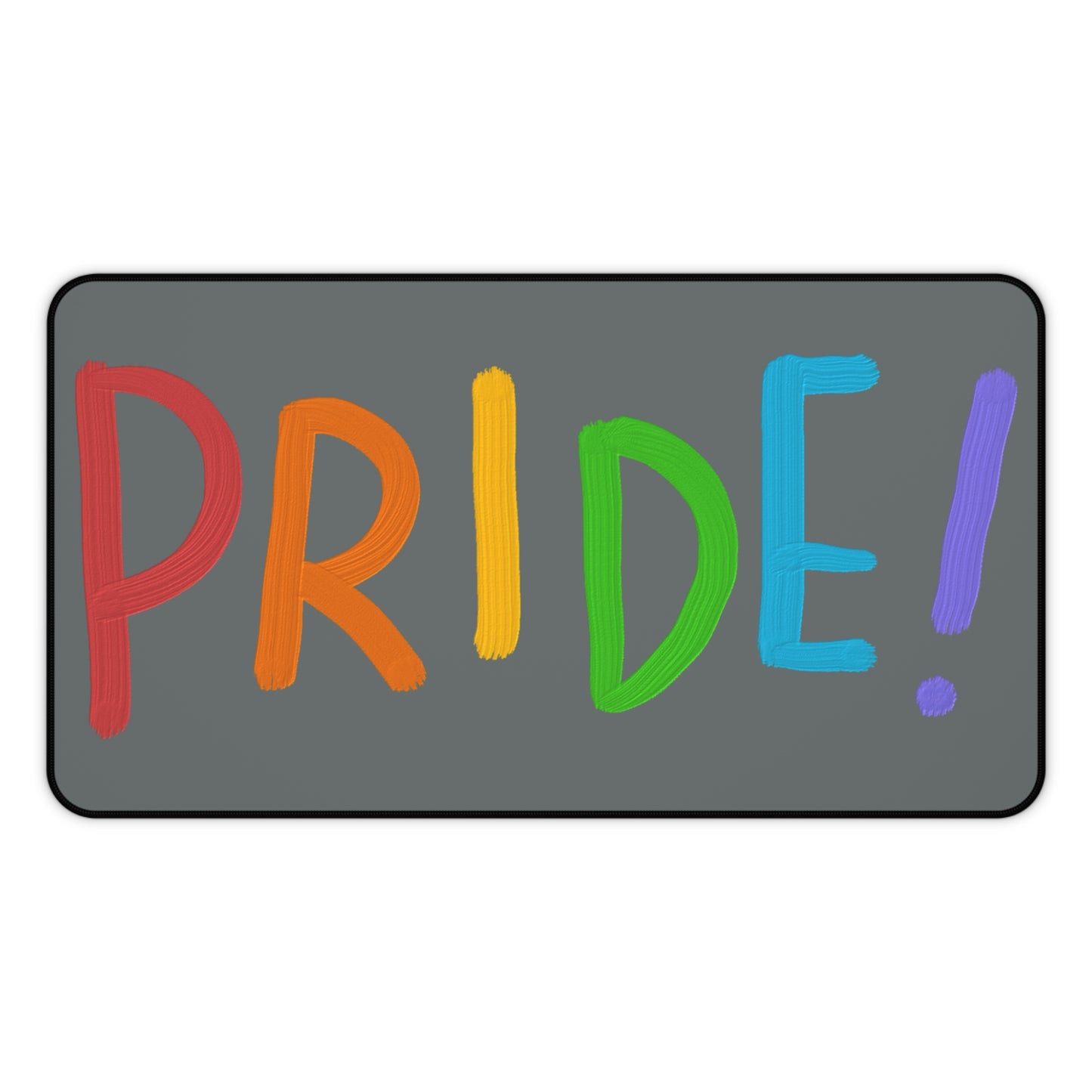 Desk Mat: LGBTQ Pride Dark Grey