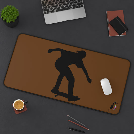 Desk Mat: Skateboarding Brown