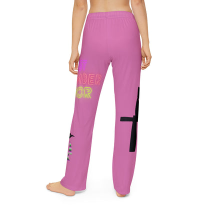 Kids Pajama Pants: Fishing Lite Pink