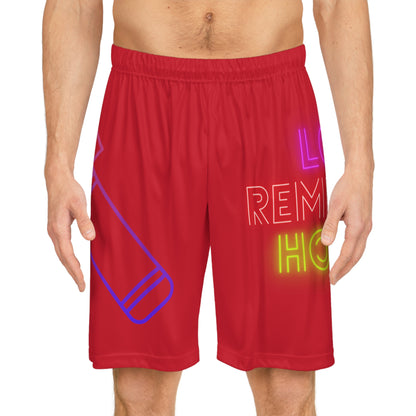 Basketball Shorts: Music Dark Red