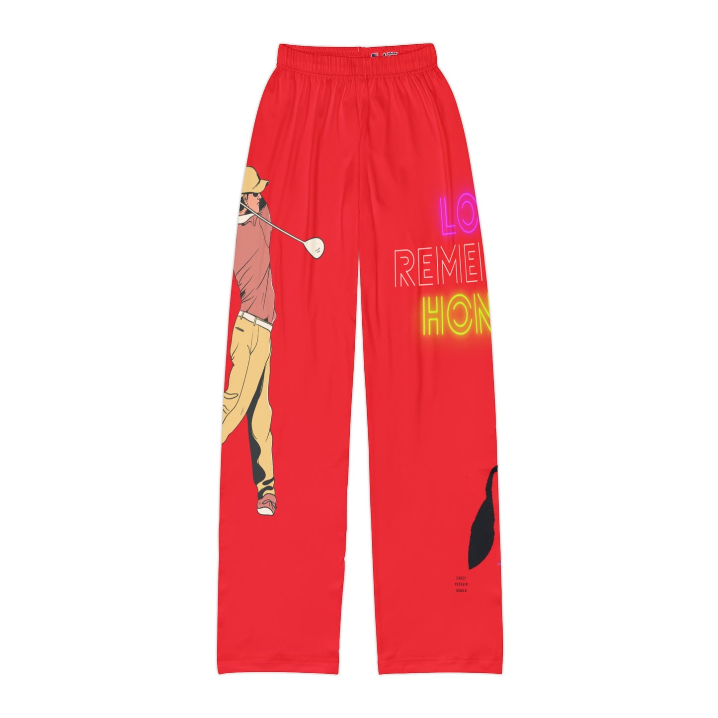 Kids Pajama Pants: Golf Red