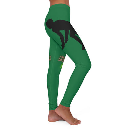 Women's Spandex Leggings: Hockey Dark Green