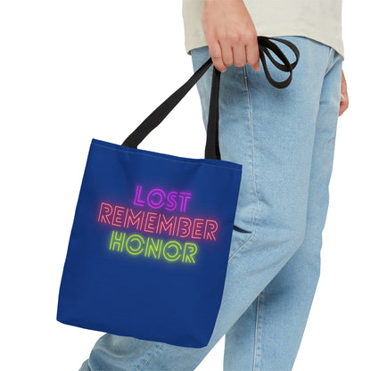 Tote Bag: Lost Remember Honor Dark Blue