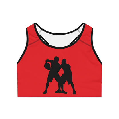 Sports Bra: Basketball Red