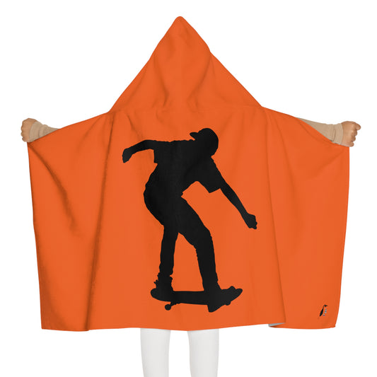 Youth Hooded Towel: Skateboarding Orange
