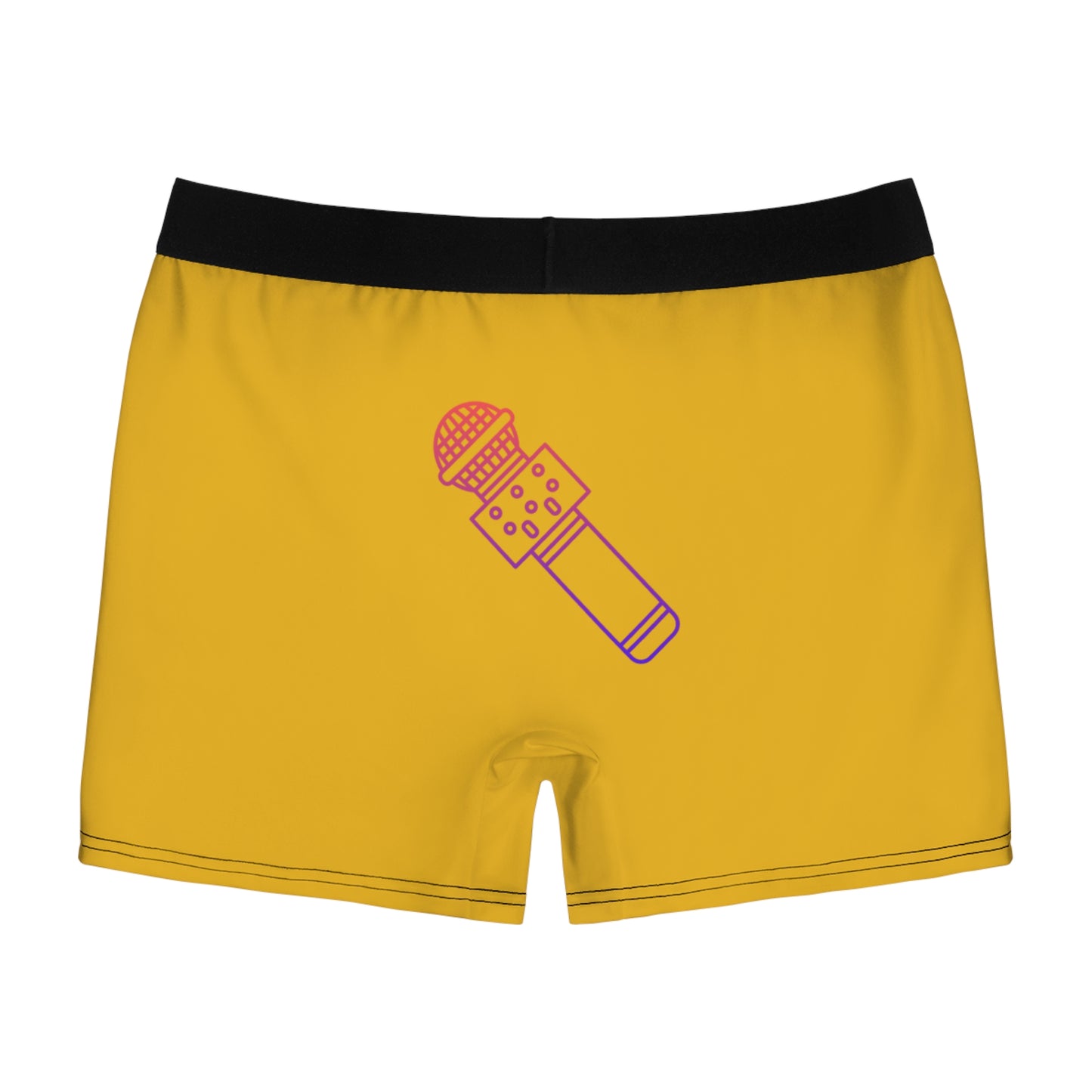 Men's Boxer Briefs: Music Yellow