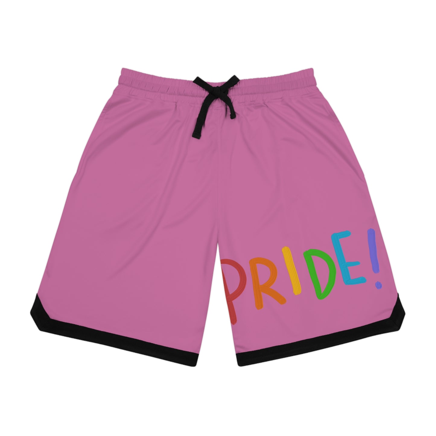 Basketball Rib Shorts: LGBTQ Pride Lite Pink