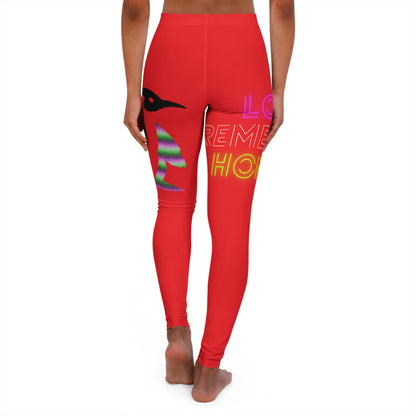 Women's Spandex Leggings: Lost Remember Honor Red