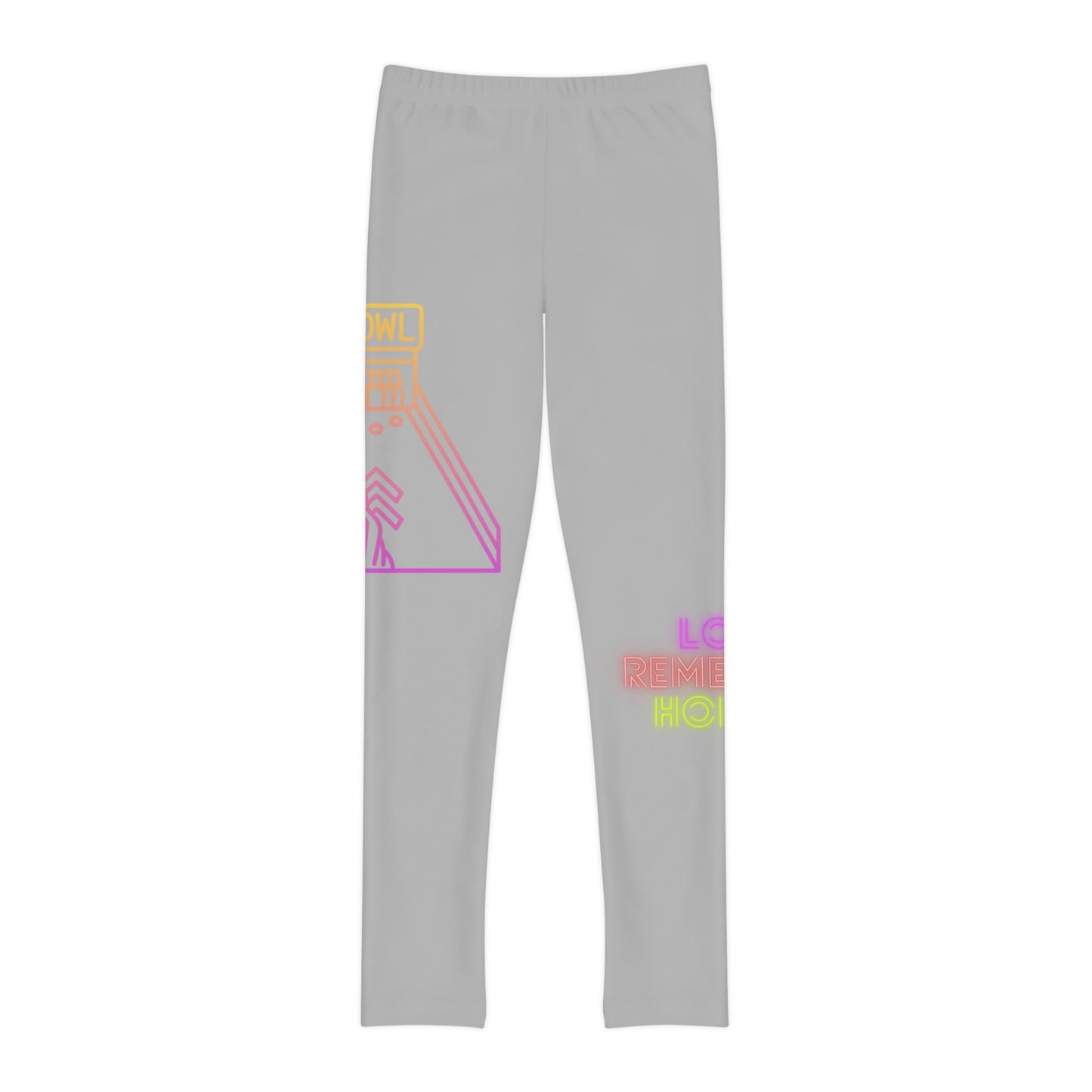 Youth Full-Length Leggings: Bowling Lite Grey