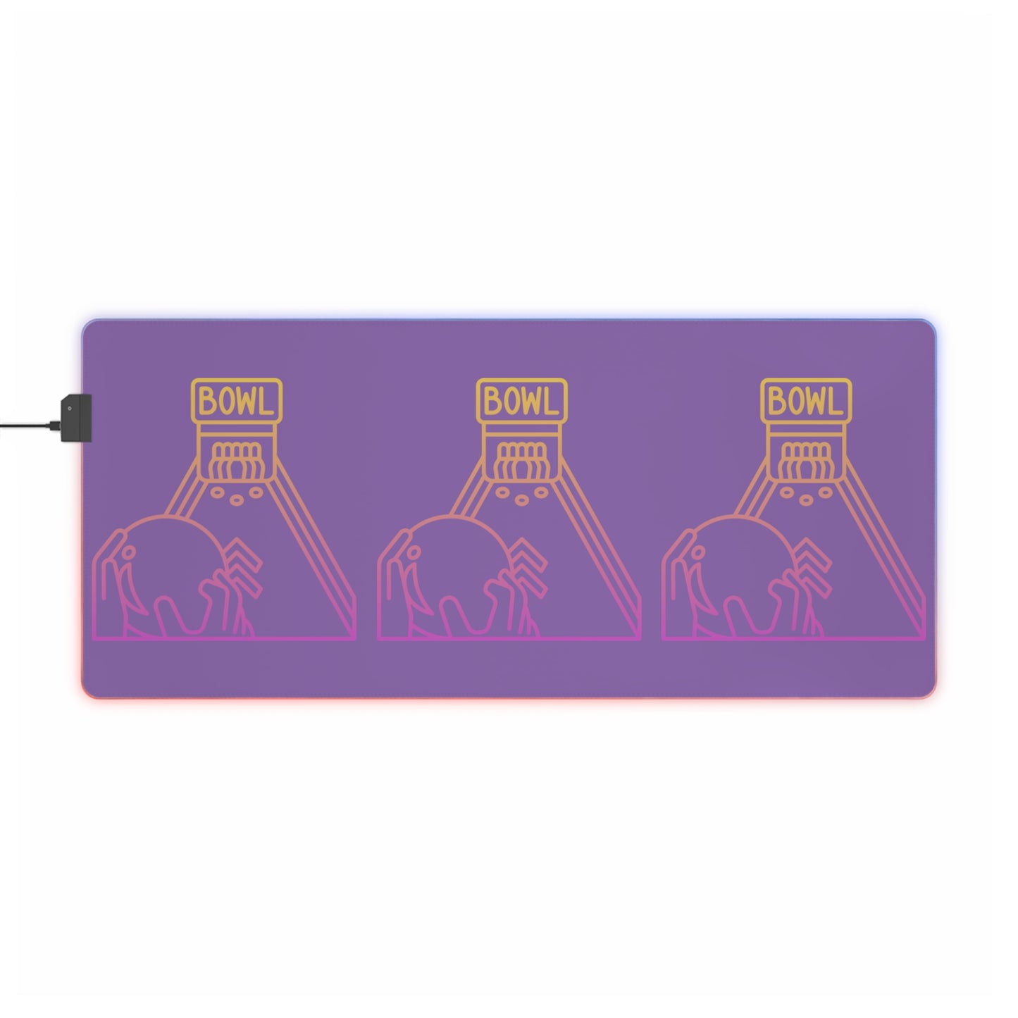 LED Gaming Mouse Pad: Bowling Lite Purple