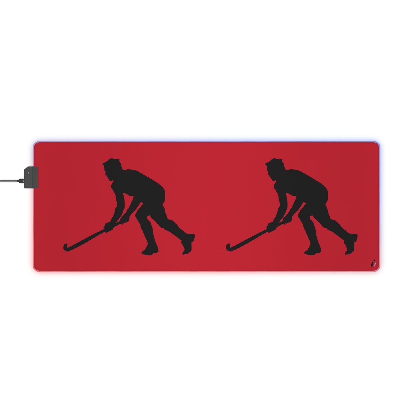 LED Gaming Mouse Pad: Hockey Dark Red