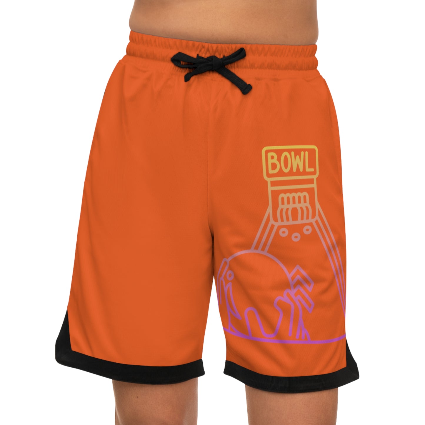 Basketball Rib Shorts: Bowling Orange