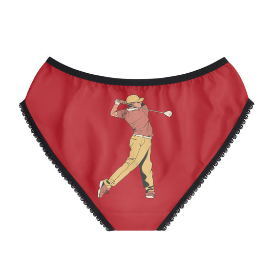 Women's Briefs: Golf Dark Red