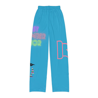 Kids Pajama Pants: Fight Cancer Turquoise