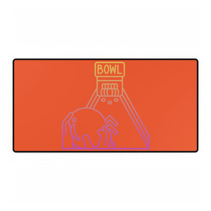 Desk Mats: Bowling Orange