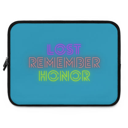 Laptop Sleeve: Lost Remember Honor Turquoise