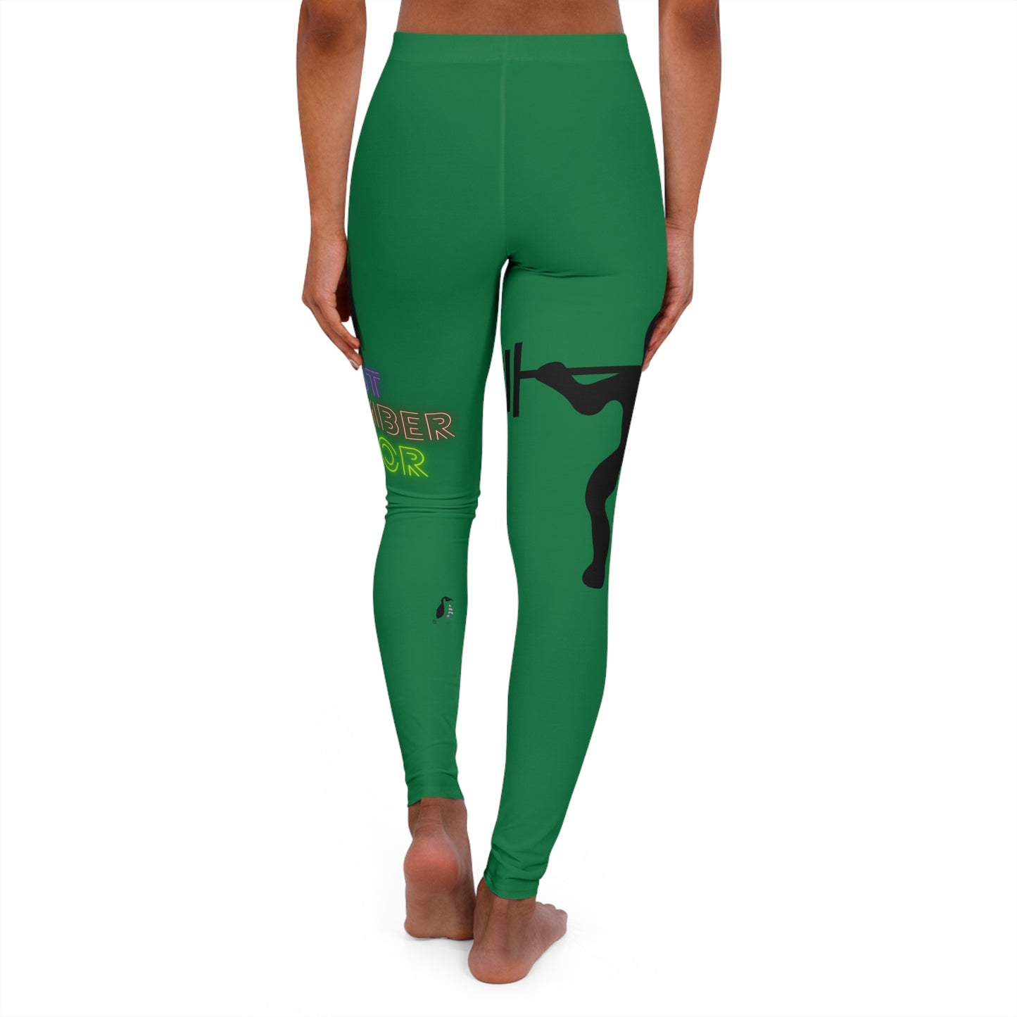 Women's Spandex Leggings: Weightlifting Dark Green