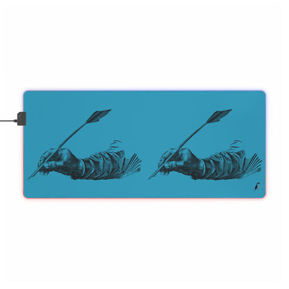 LED Gaming Mouse Pad: Writing Turquoise