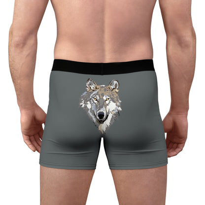 Men's Boxer Briefs: Wolves Dark Grey