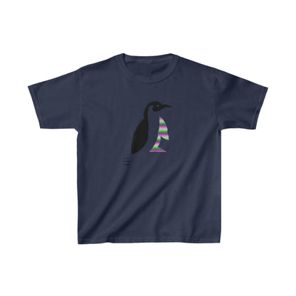 Kids Heavy Cotton™ Tee: Crazy Penguin World Logo