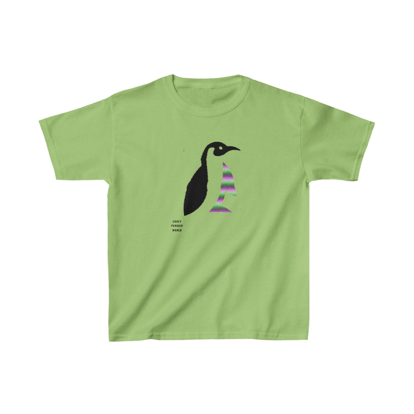 Kids Heavy Cotton™ Tee: Crazy Penguin World Logo