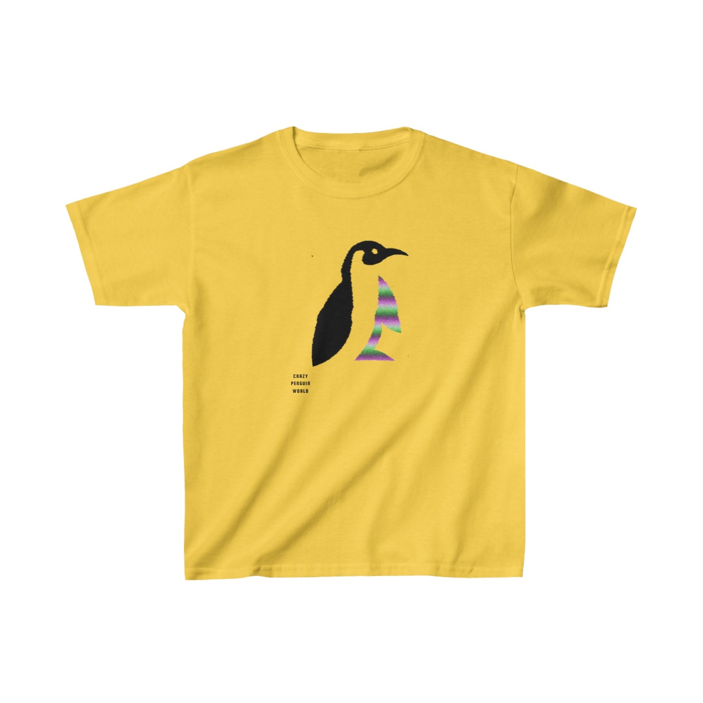 Kids Heavy Cotton™ Tee: Crazy Penguin World Logo