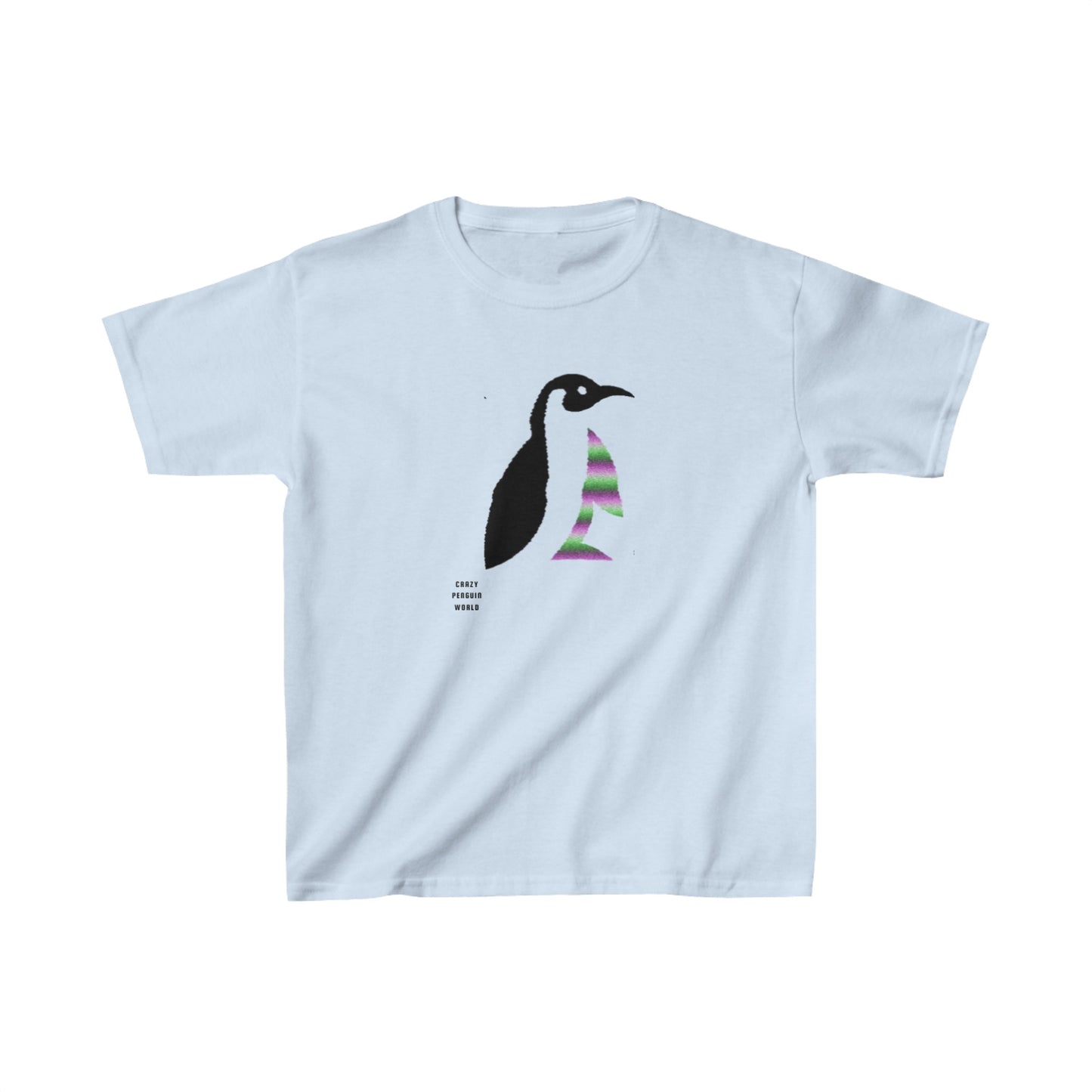 Kids Heavy Cotton™ Tee: Crazy Penguin World Logo