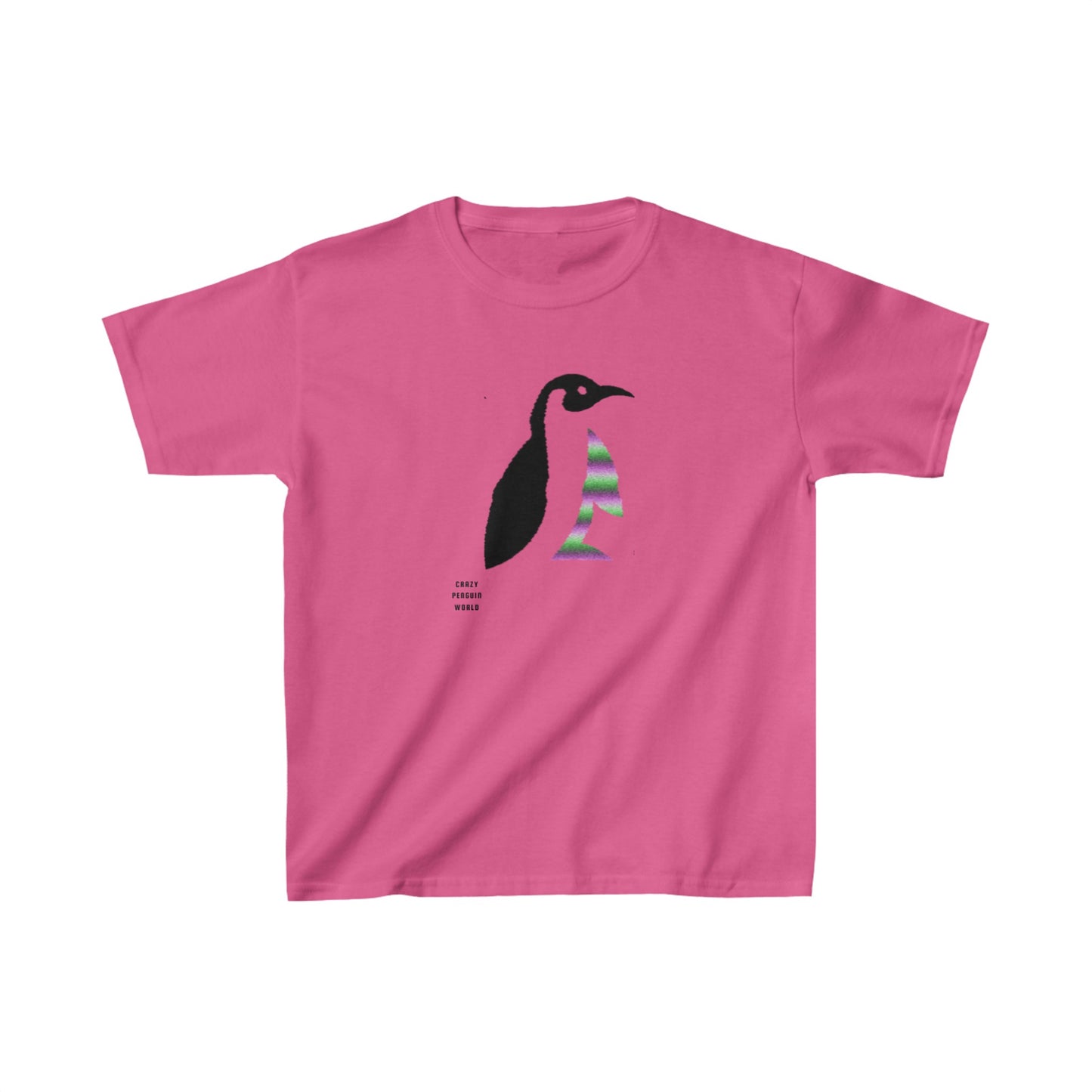 Kids Heavy Cotton™ Tee: Crazy Penguin World Logo