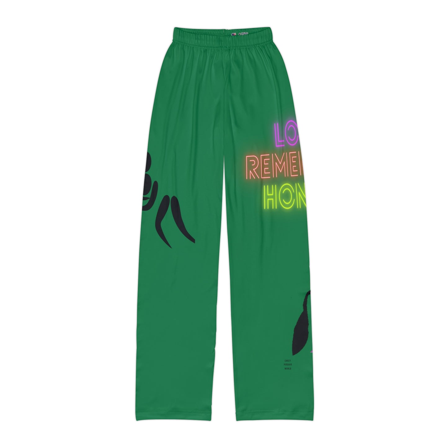 Kids Pajama Pants: Wrestling Dark Green