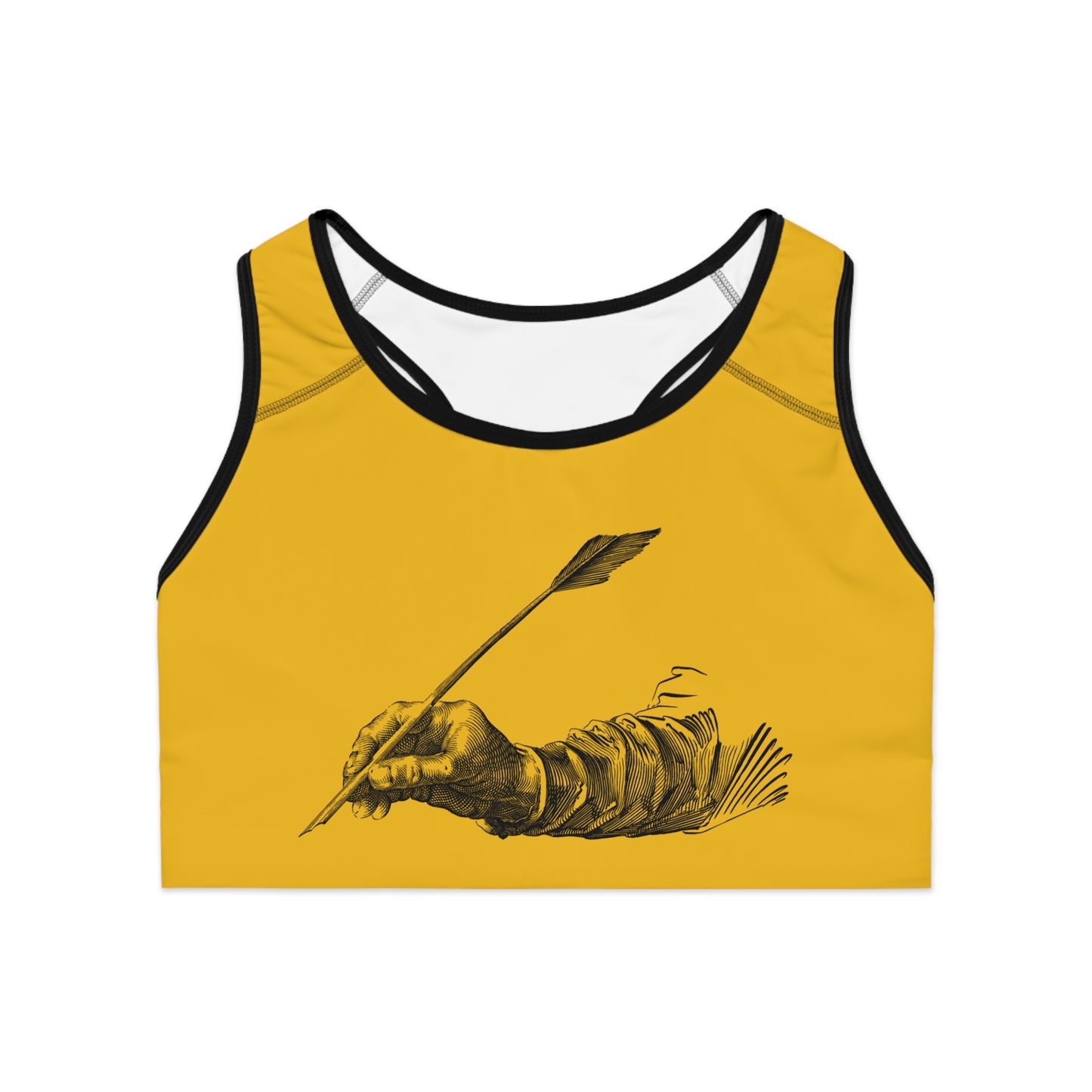 Sports Bra: Writing Yellow