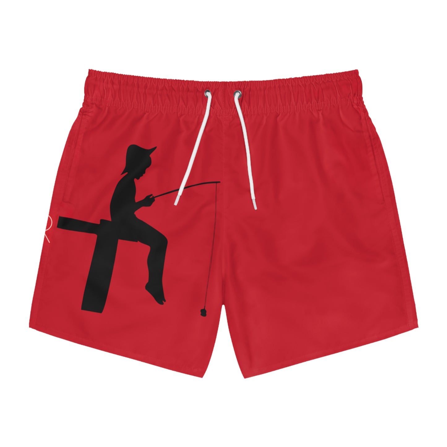 Swim Trunks: Fishing Dark Red