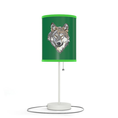 Lamp on a Stand, US|CA plug: Wolves Dark Green