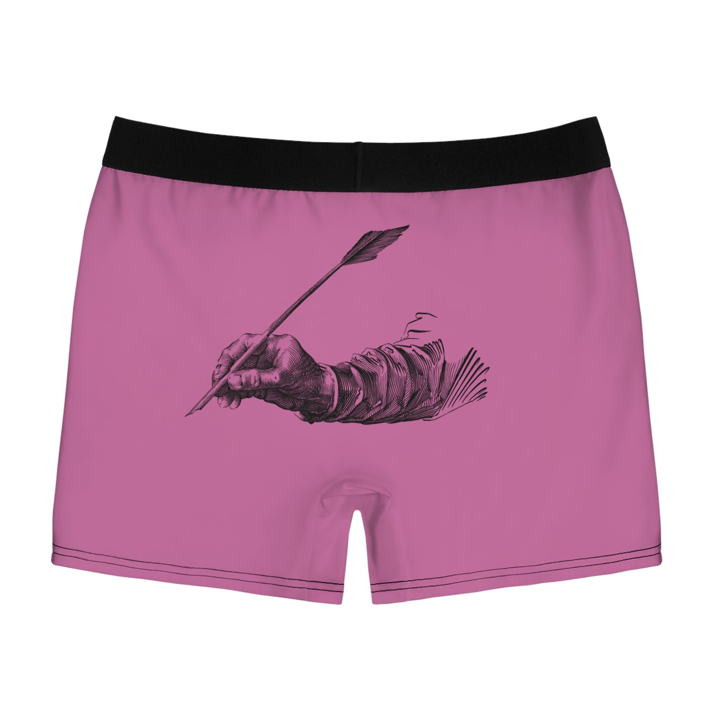 Men's Boxer Briefs: Writing Lite Pink