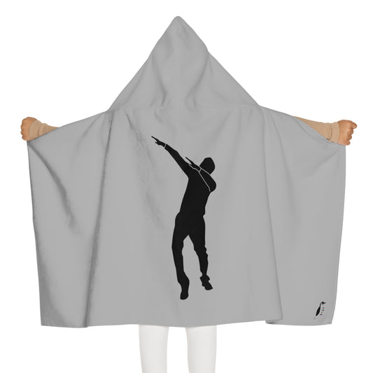 Youth Hooded Towel: Dance Lite Grey