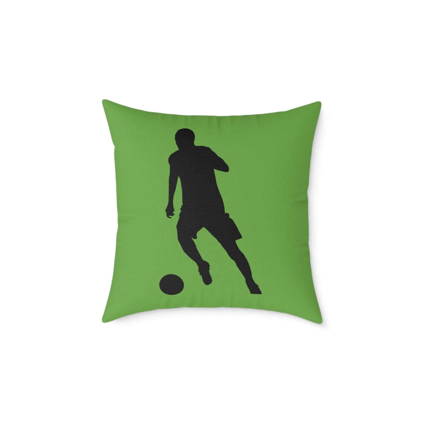 Spun Polyester Pillow: Soccer Green