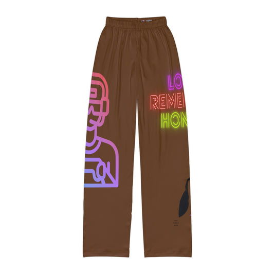 Kids Pajama Pants: Gaming Brown