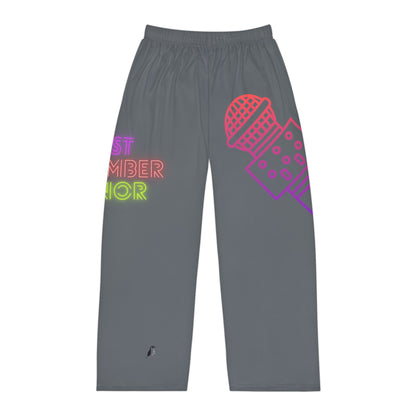 Men's Pajama Pants: Music Dark Grey