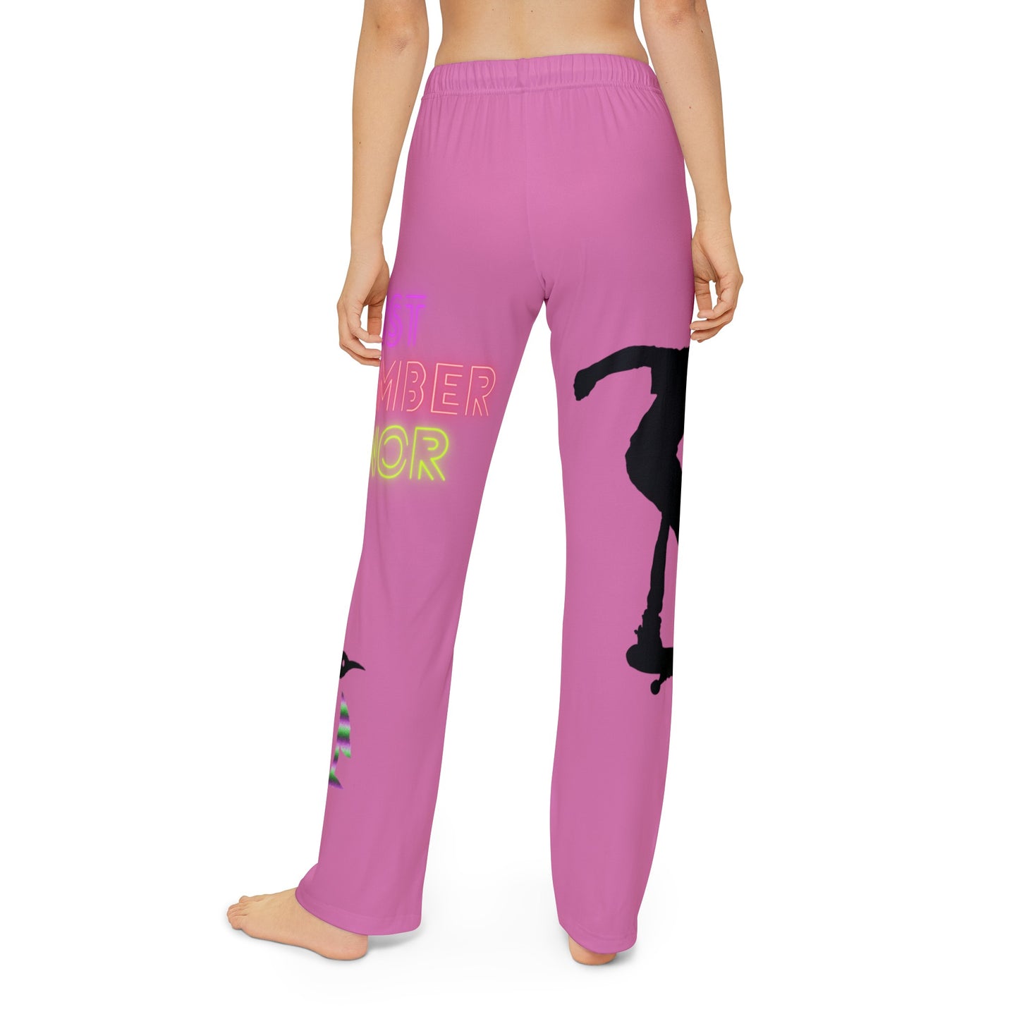 Kids Pajama Pants: Skateboarding Lite Pink