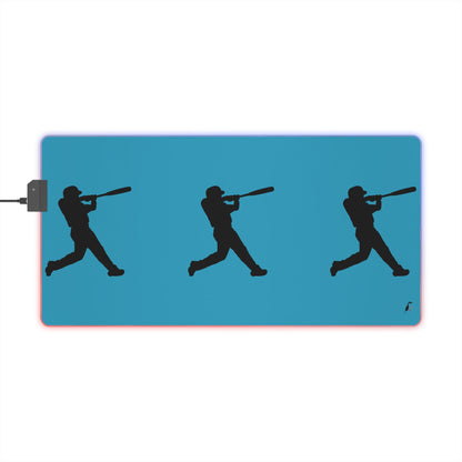 LED Gaming Mouse Pad: Baseball Turquoise