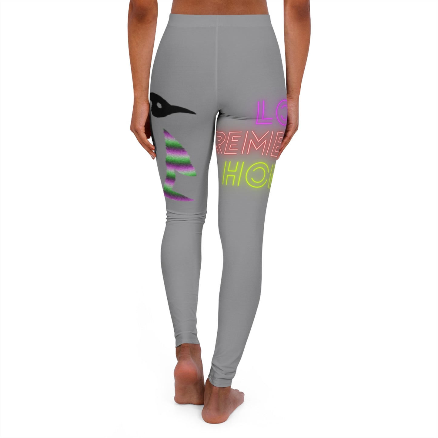 Women's Spandex Leggings: Lost Remember Honor Grey