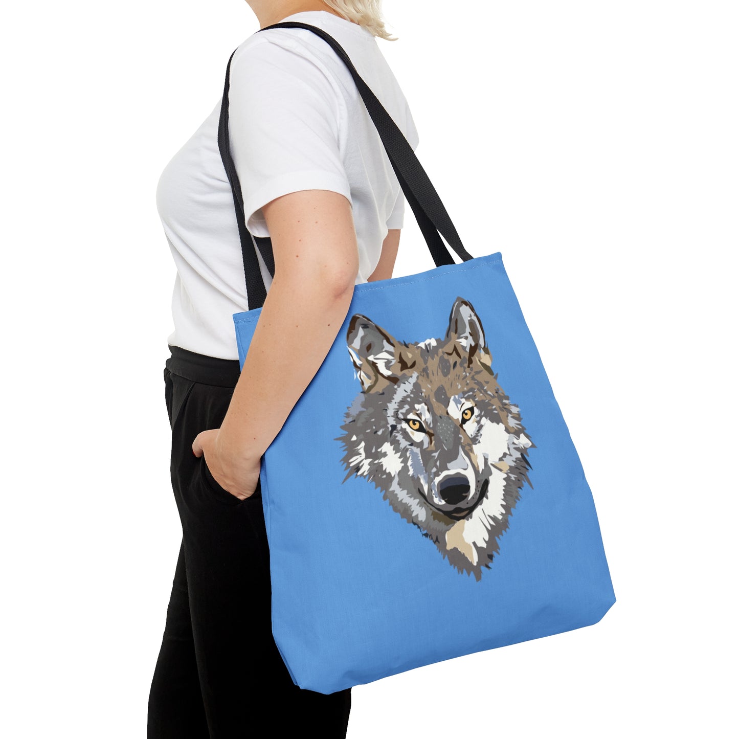 Tote Bag: Wolves Lite Blue