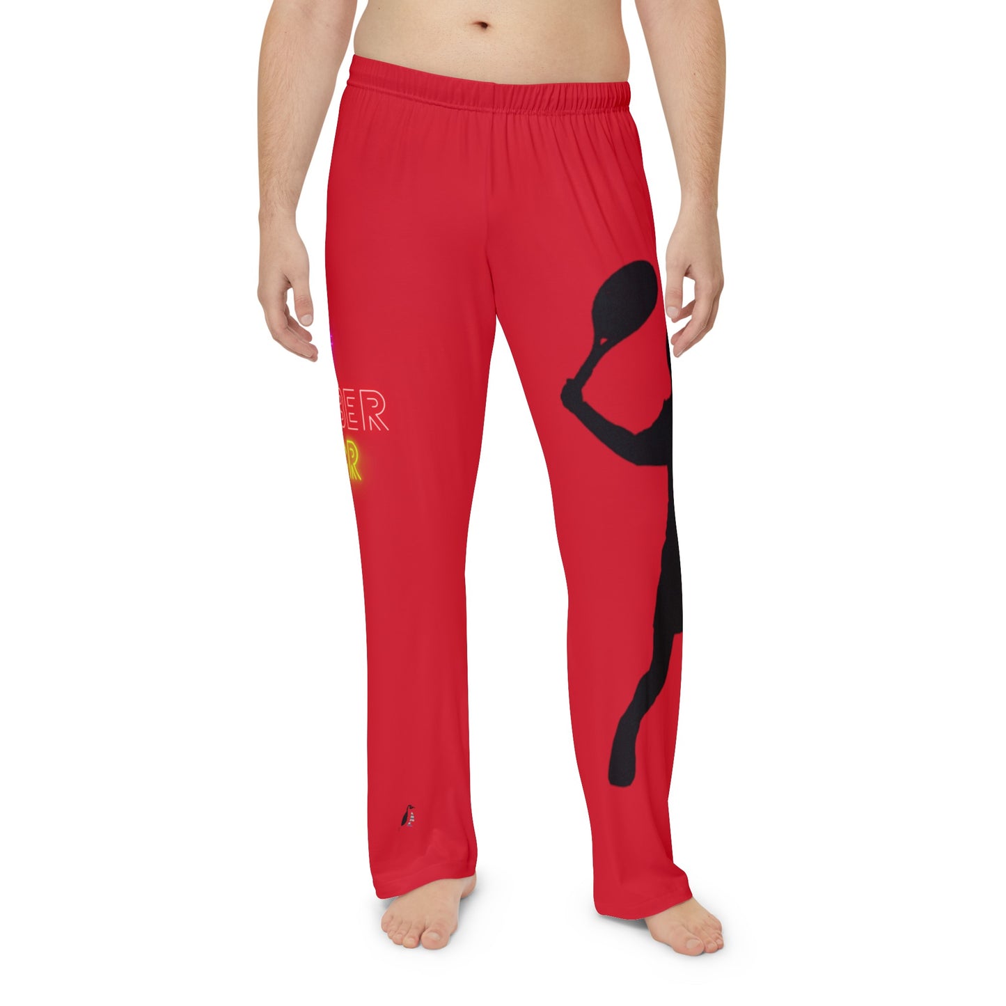 Men's Pajama Pants: Tennis Dark Red