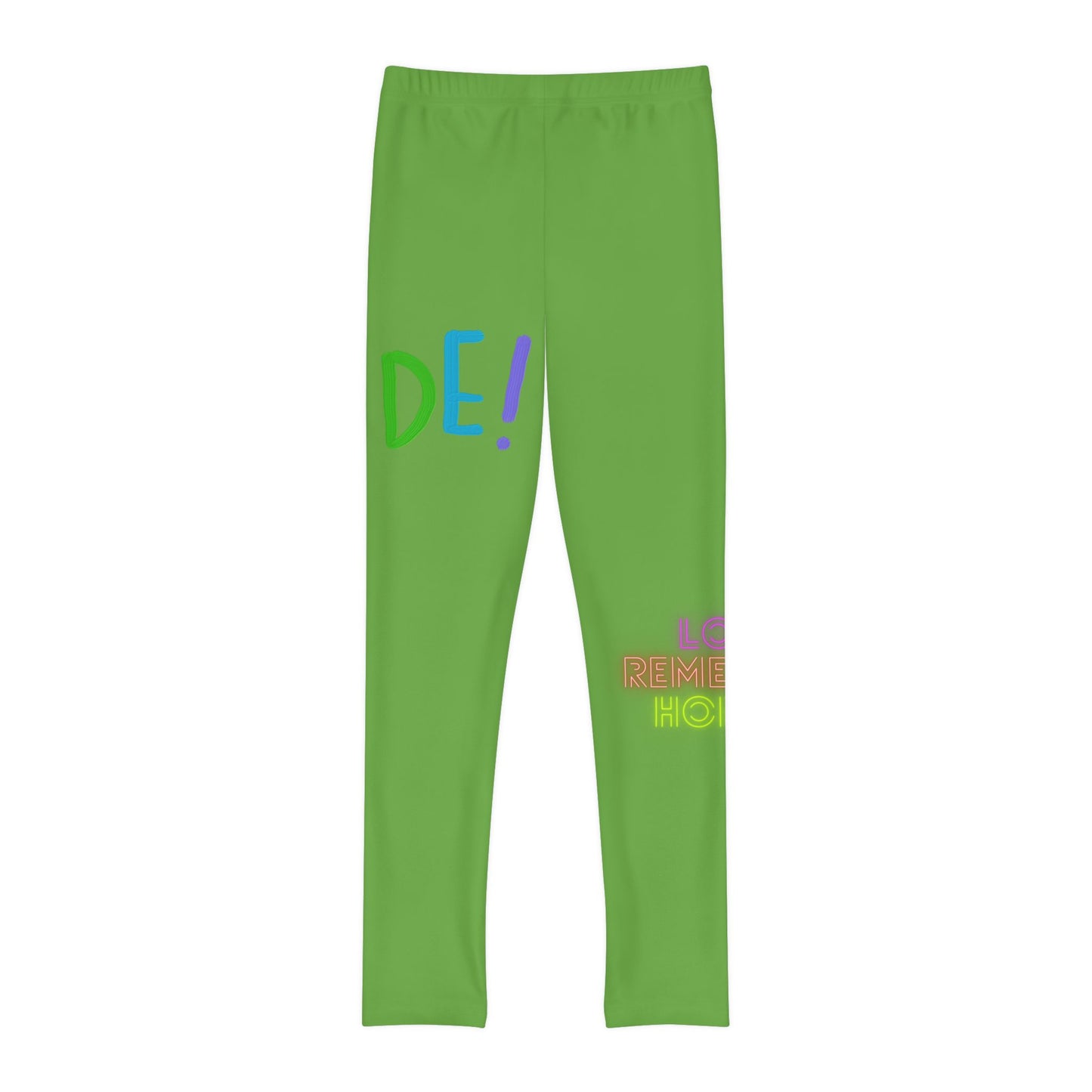 Youth Full-Length Leggings: LGBTQ Pride Green