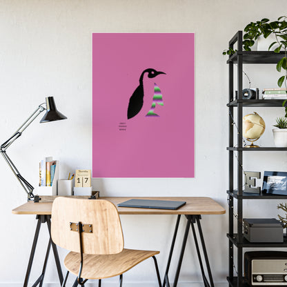 Gloss Posters: Crazy Penguin World Logo Lite Pink