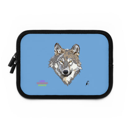 Laptop Sleeve: Wolves Lite Blue