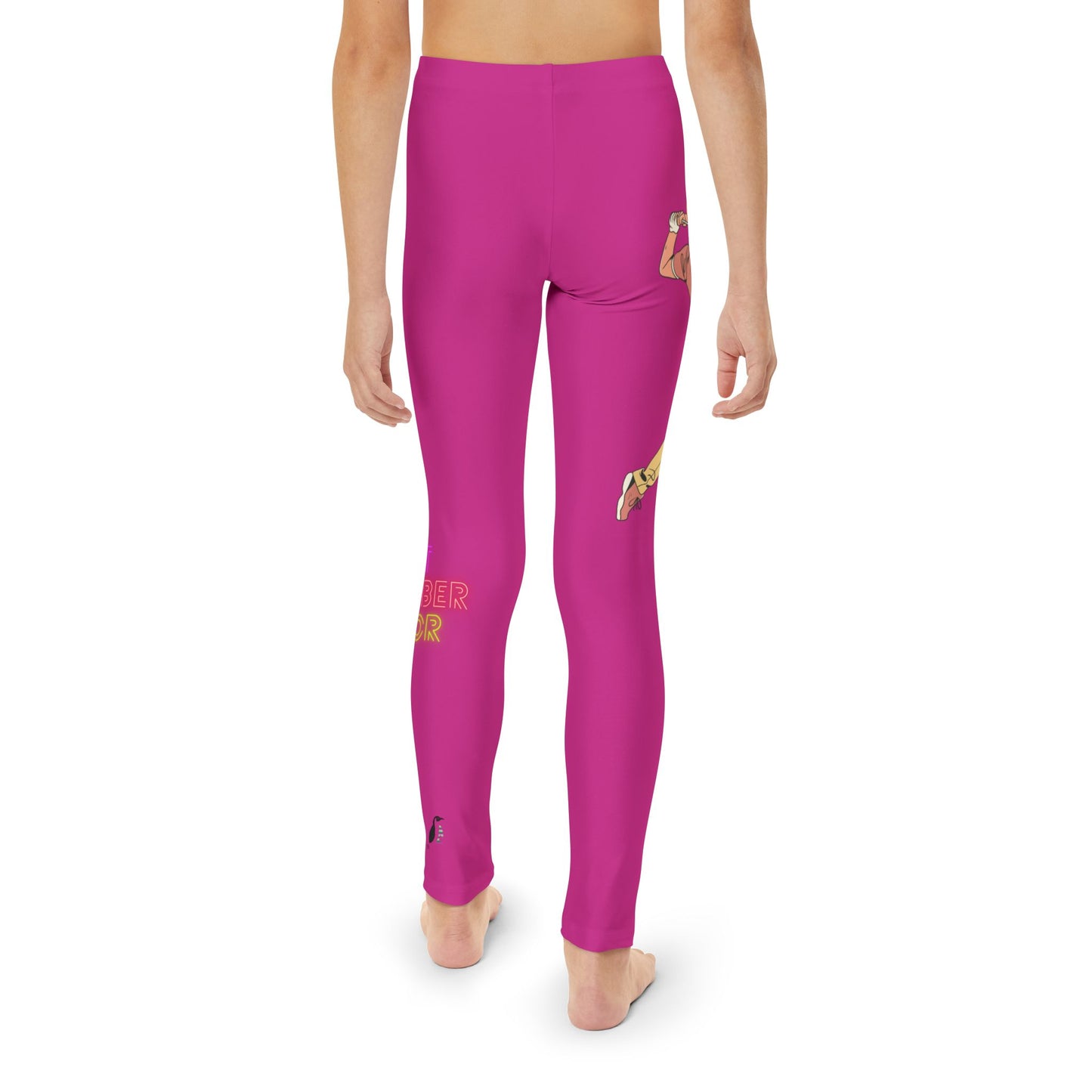 Youth Full-Length Leggings: Golf Pink