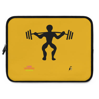 Laptop Sleeve: Weightlifting Yellow