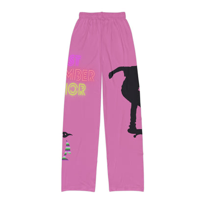 Kids Pajama Pants: Skateboarding Lite Pink