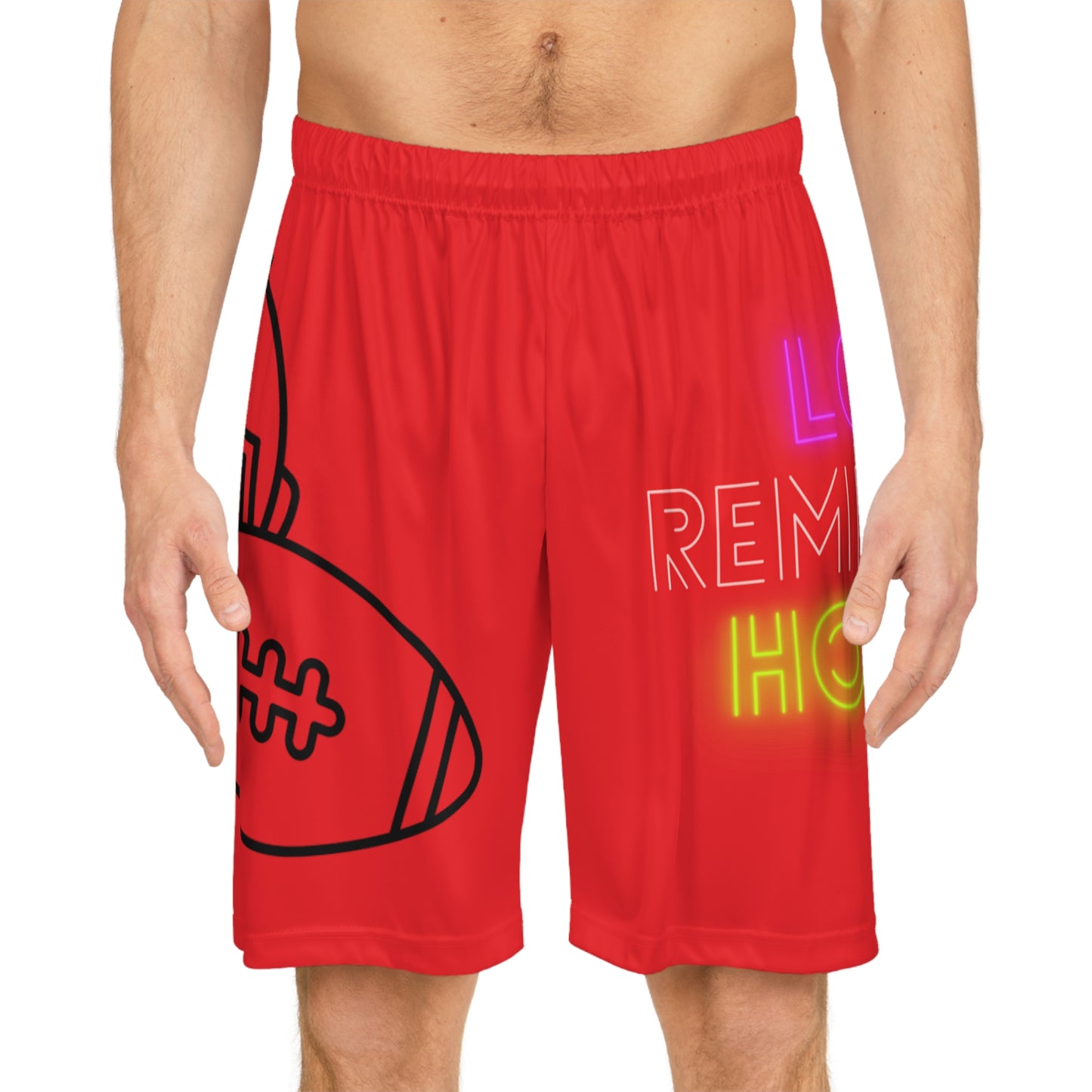 Basketball Shorts: Football Red